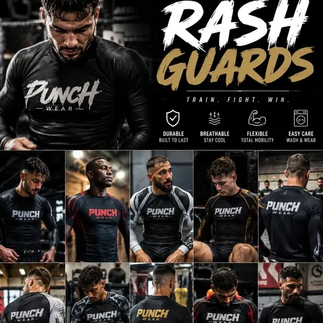 Rash guards in several colourways