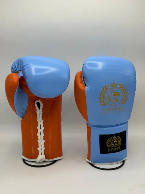 Custom colourway lace-up gloves