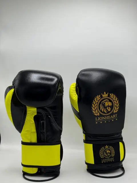 Black and neon boxing gloves